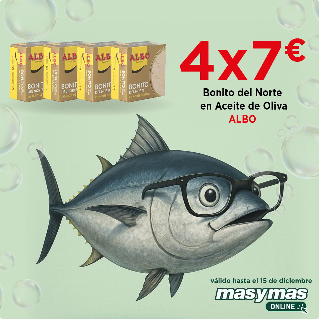 Compra 4 latas de Bonito del Norte en aceite de oliva ALBO por 7 euros 